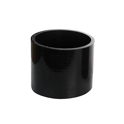 Silicone Heater Hose Straight Coupler 3-Ply Reinforced 3″ ID 3/4″ (19mm) Black