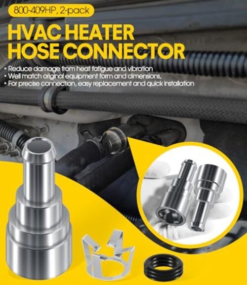 800-409HP Coolant Connector HVAC Heater Hose Connector For 2-PACK