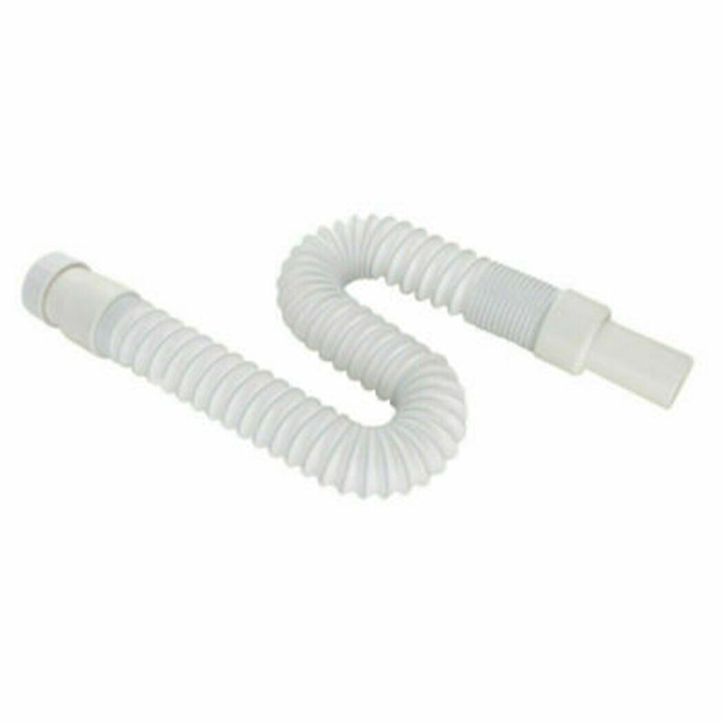 Flexible PLASTIC Basin Sink Waste Pipe Trap 36-80CM Bathroom Kitchen Syphon