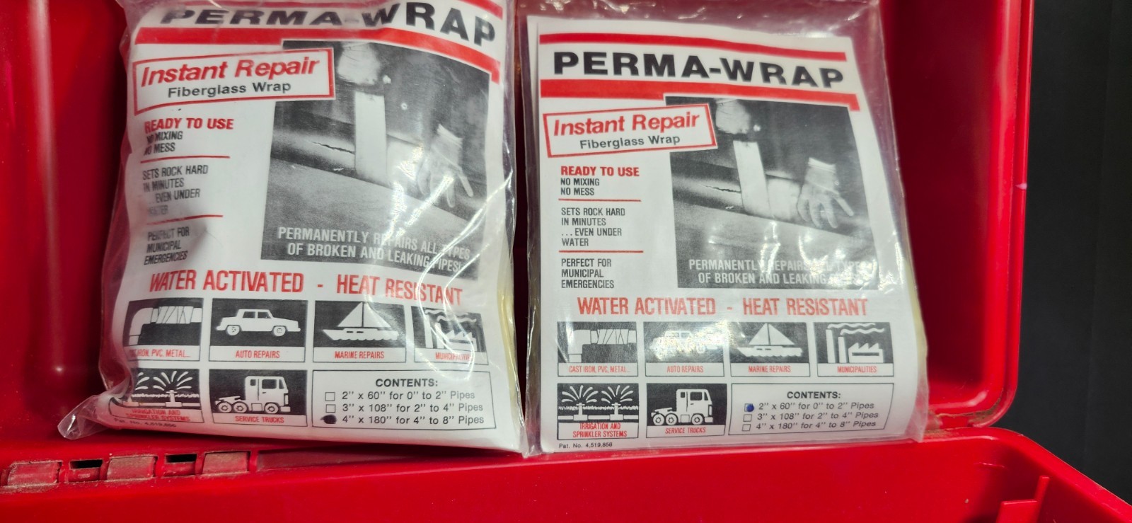 PERMA-WRAP (Vintage) Unused Wrap Emergency Repair Kit w/AKRO-MILS Pro Box & Acc.