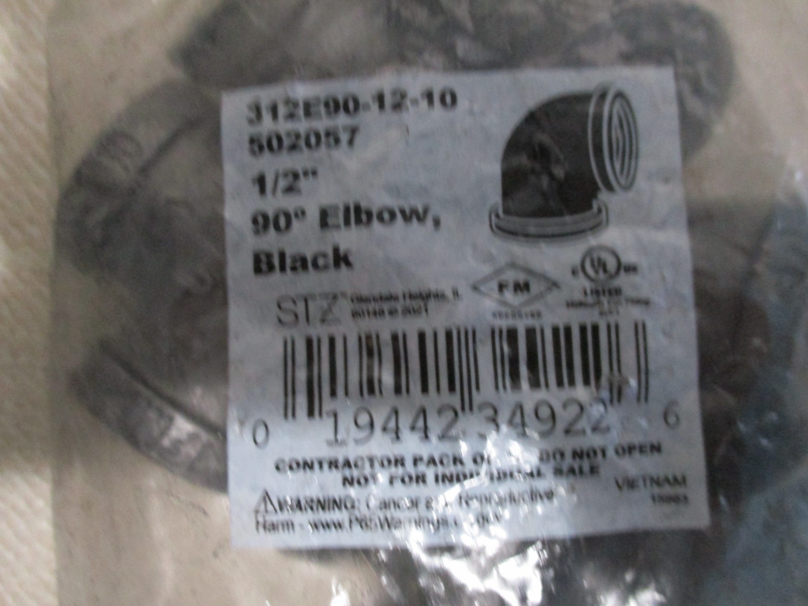 STZ 1/2″ Cast Iron 90 Degree FPT x FPT Elbow Fitting 10 pack New 502057