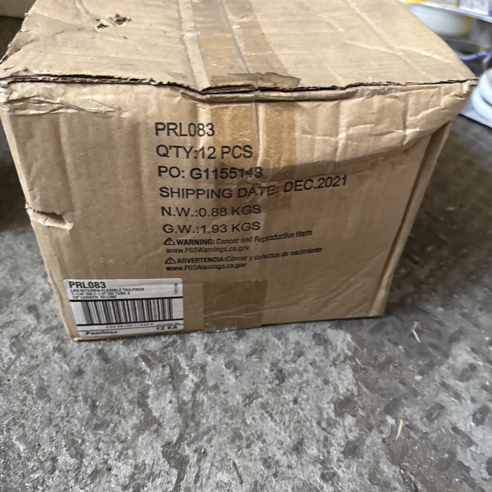 (Box of 12)PEERLESS PRL083 Flex Kit SinkTRAP EXTEN TUBE PIPE 1 1/4″ or 1 1/2″