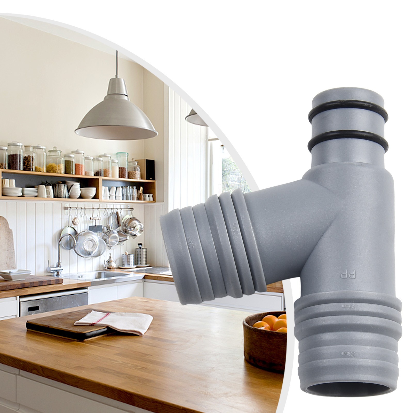 Sturdy Sink Joint Connector for Kitchen Basin Overflow Hole Conversion