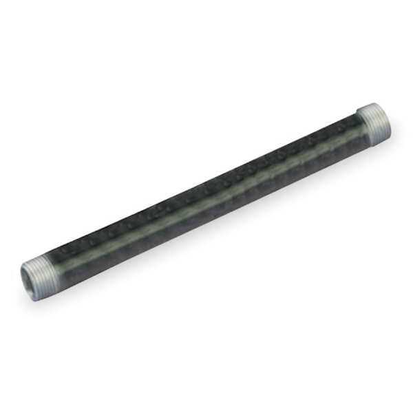 Zoro Select 1/2″ MNPT x 3 ft. TBE Black Pipe Sch 40 583-360