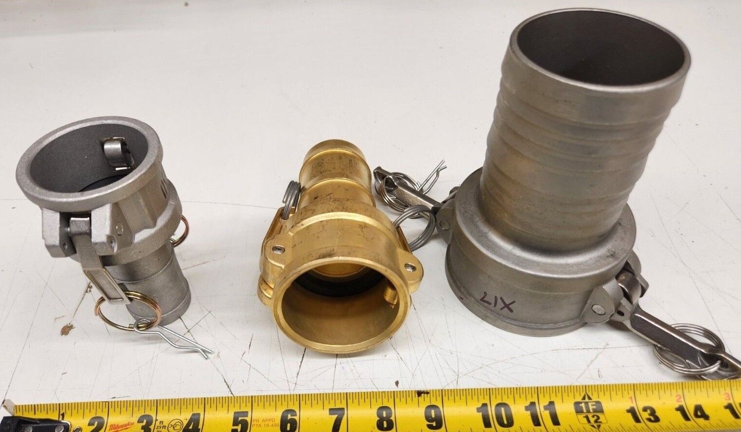 Various Size & Material Type C Male Hose Shank x Female Cam & Groove Coupler GAV