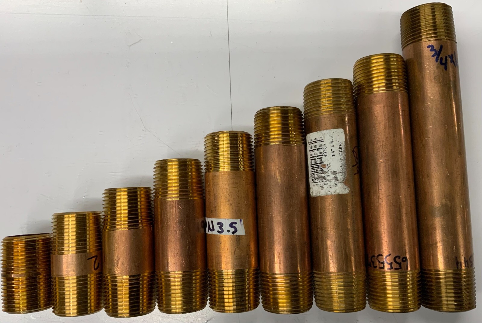 3/4″ Brass Pipe Nipple NPT Threaded Both Ends
