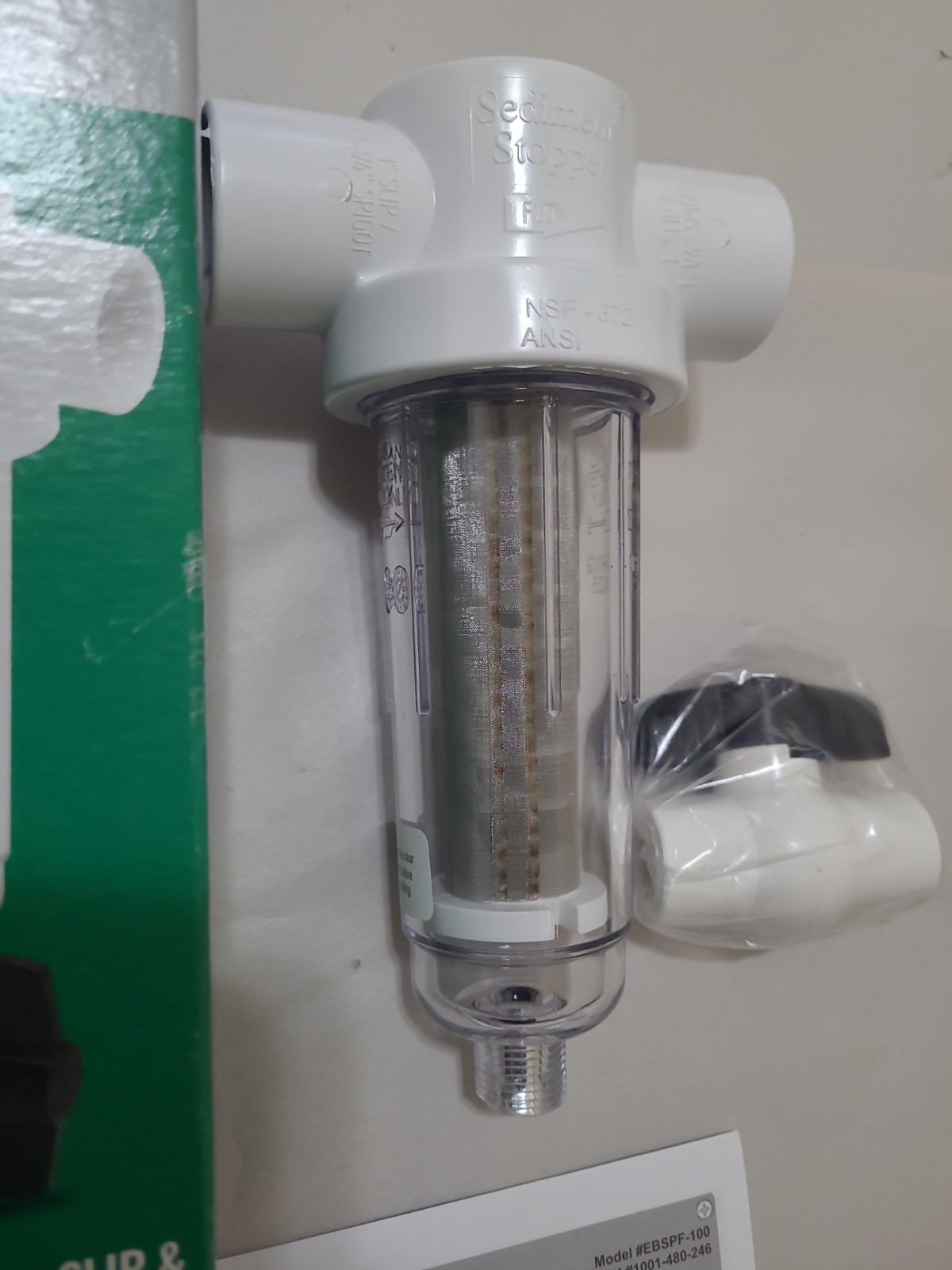 Everbilt Sediment Filter . Fits 1″ Slip & 1-1/4″ Spigot . Free Shipping .