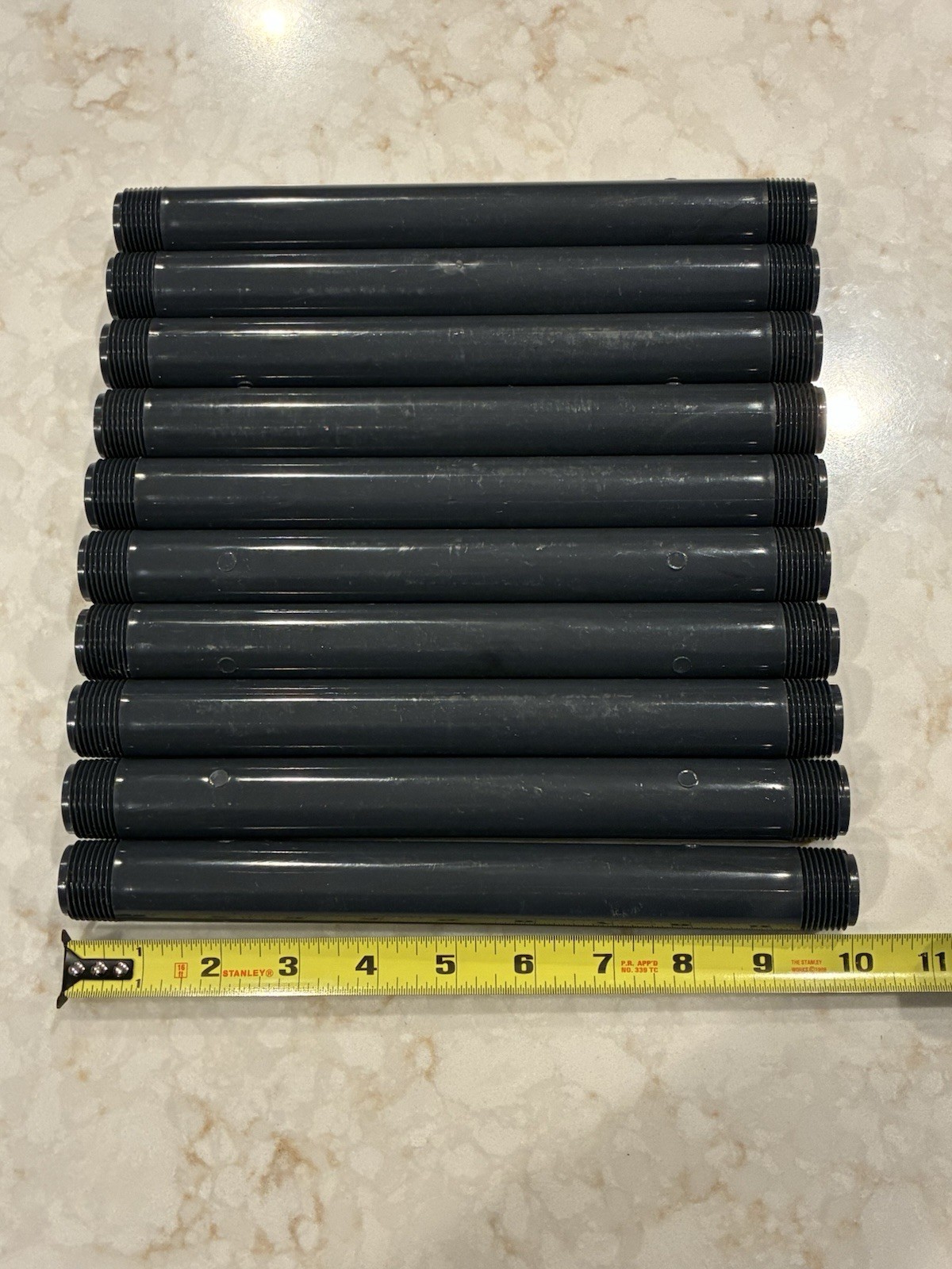 (10 PCS) PVC Nipples 3/4” MNPT x 10” MNPT SCH80 PVC Pipe
