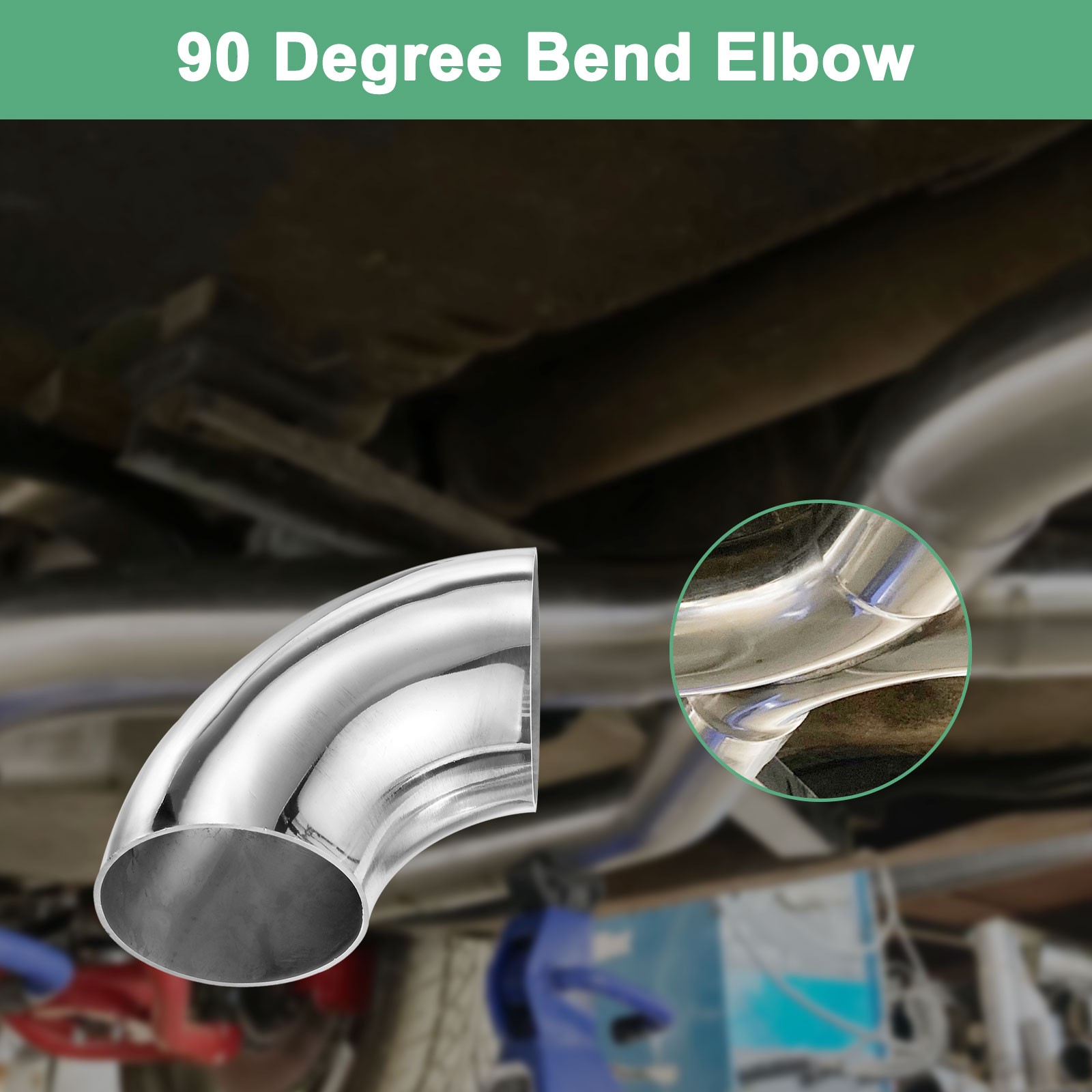4-Pack OD 2 Inch 90 Degree Mandrel Bend Elbow, Thicken 1.5 mm Height 80 mm