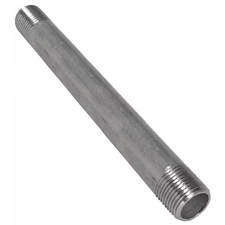 1/2″ Mnpt X 3 Ft. Tbe 304 Stainless Steel Pipe Sch 40, T4bnd21