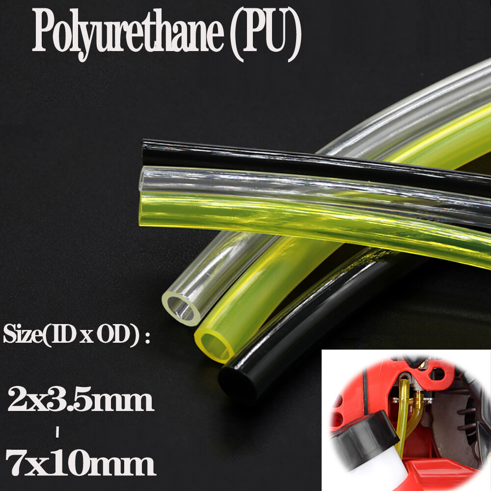 Petrol Fuel Gas Line Pipe Hose Mowers Trimmer Chainsaw Tube Yellow/Black/Clear