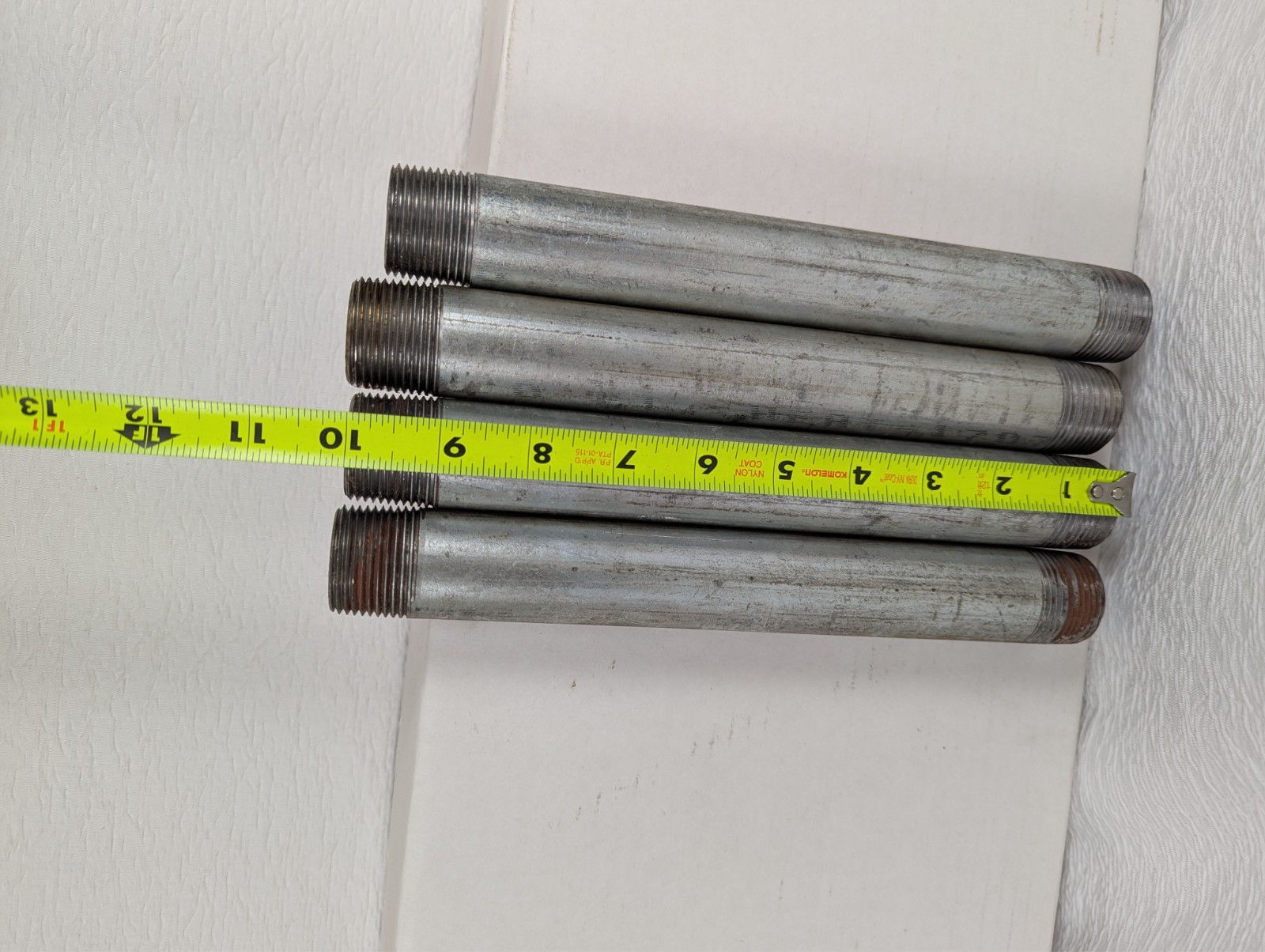 1 in Mnpt X 10 in Tbe Galvanized Steel Pipe Nipple Sch 40 – 4 Pack