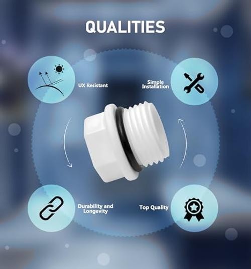 1/2 Inch PVC Pipe End Cap – 1/2″ PVC Threaded Cap – 1/2 in PVC End Cap White