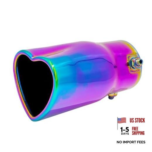 2.5 inch Inlet Fit For 1.75 2 2.25 Inch Exhaust Pepe Heart Shaped Colorful