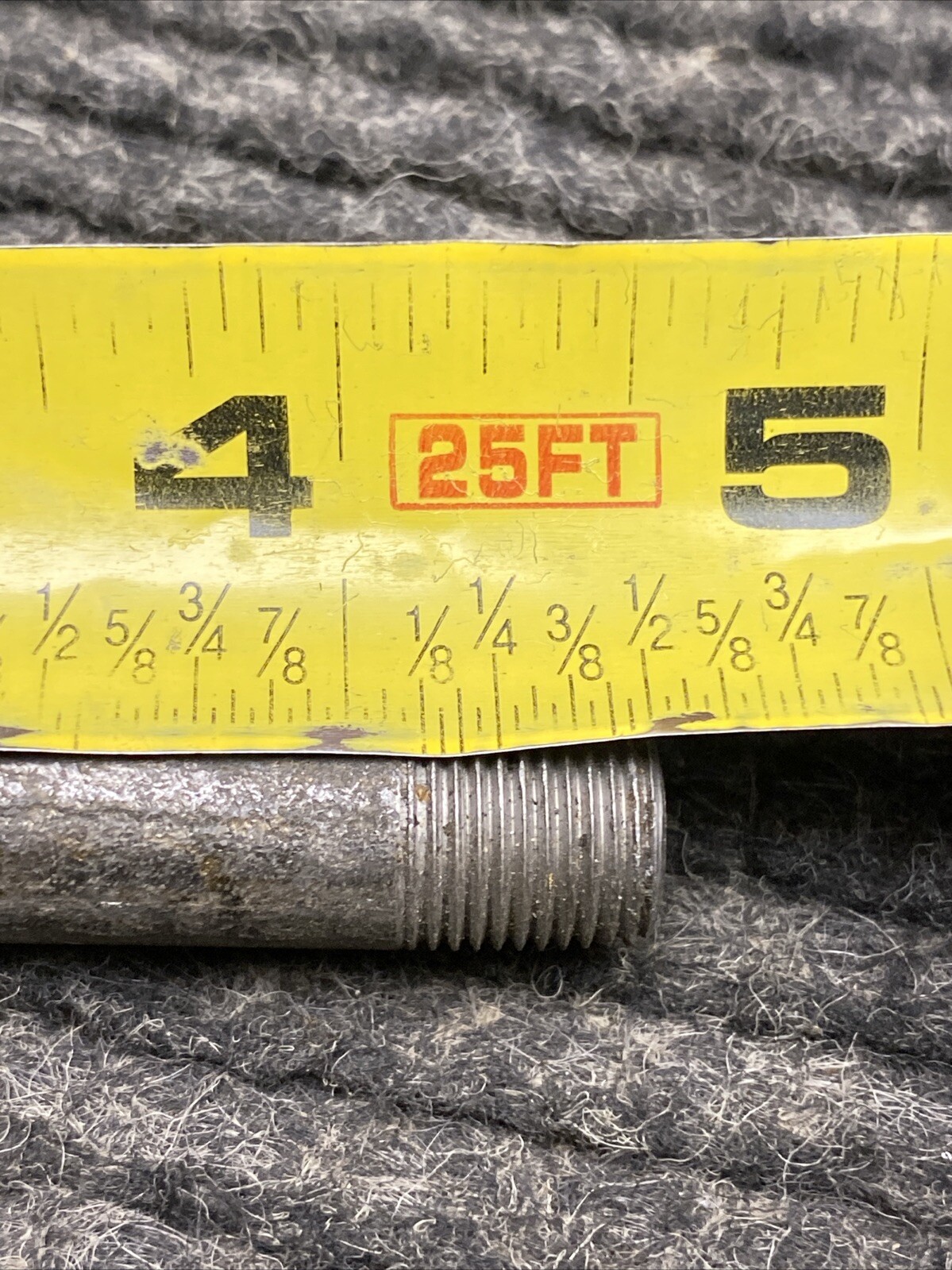 (Lot of 5) Black Pipe Nipple Threaded 1/8″ X 4-1/2″