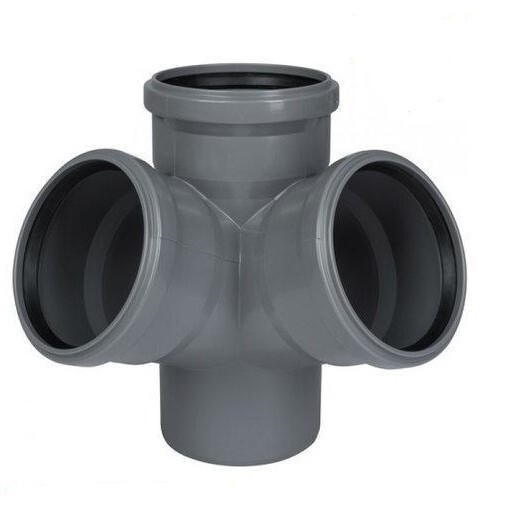 4″ 110 mm – Double Corner Branch Soil Pipe 67° Sewer Waste Sewerage Plumbing