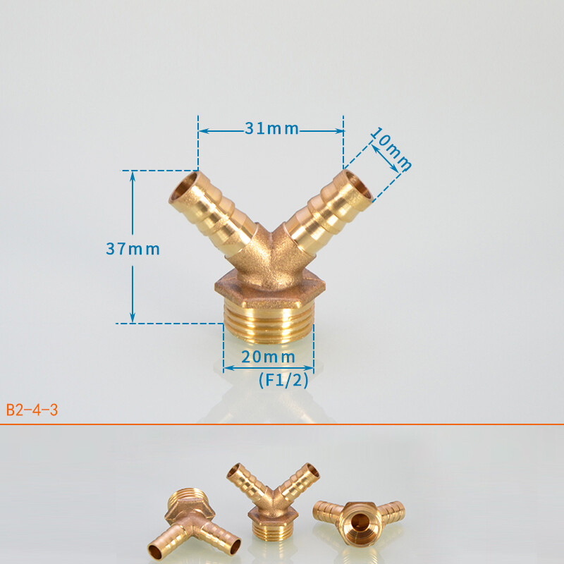 BSP Brass Pipe Y-Type/Pagoda Fitting Elbow Female/Male hose Connector 1/2″ 3/4″