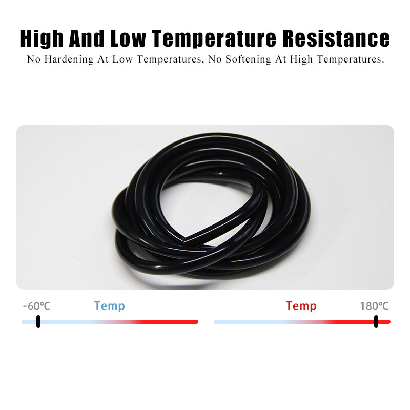 Black Silicone Tube Food Grade Beer Milk Flexible Hose Pipe Soft Rubber 0.5-25mm