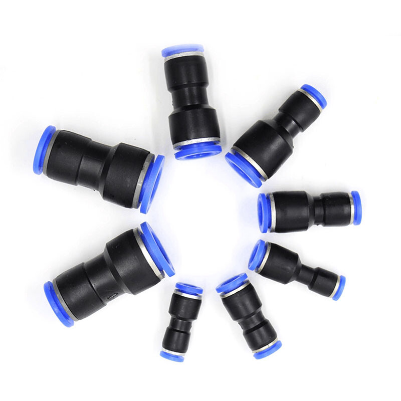 10Pcs I Type PU/PG Straight Push Gas Quick Fittings 4 mm-16 mm Plastic Connector