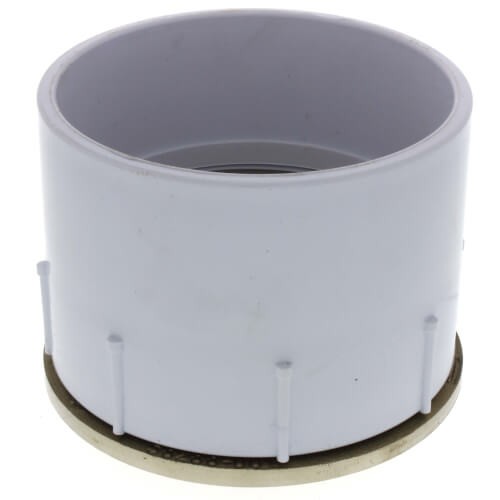 ZURN CO2450-PV4 Floor Cleanout 4″ PVC Nickel Bronze Hub Connection