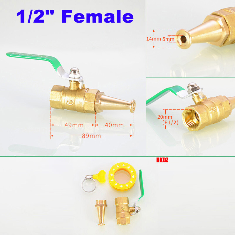 Brass Ball Valve Fire-Fighting Reel Male Female Thread Hose Barb Water Gas Fuel