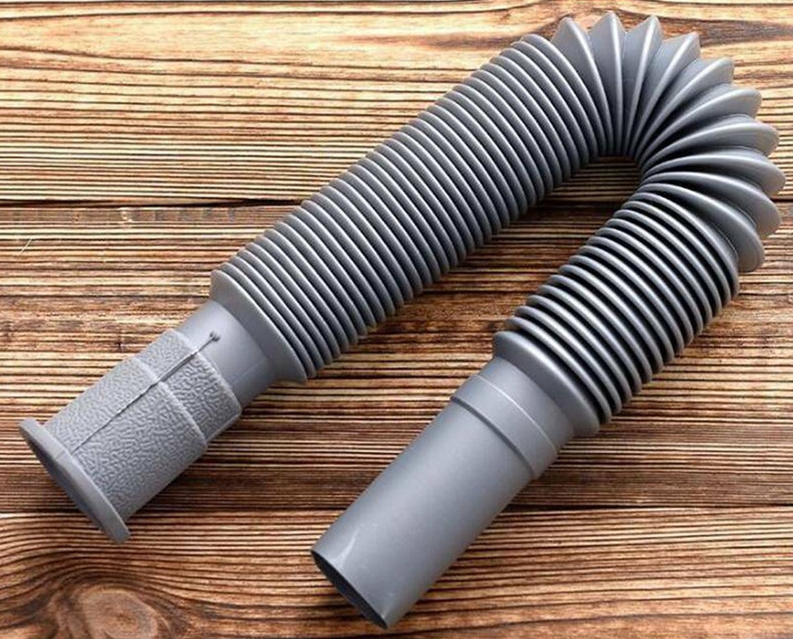 fLeXiBLe 12″ to 18″ Tube Pipe Sink Drain Water S-Trap Drain Hose Bathroom Grey