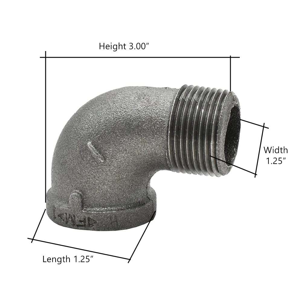 Primex 88700 1-1/4 90 Degree Street Elbow Black