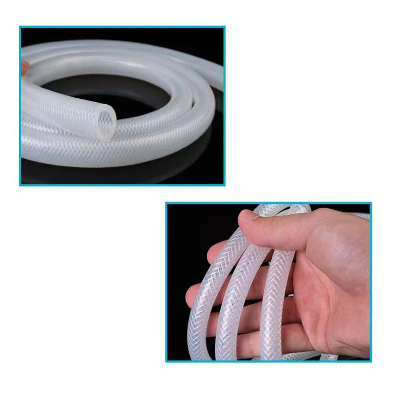 Silicone Braided Hose Food Grade ID 4mm-50mm Reinforced Tubing Vacuum Tube Pipe