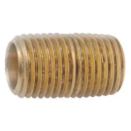 Zoro Select 706112-12 3/4″ Mnpt X 1-7/64″ Tbe Brass Close Pipe Nipple Sch 40,