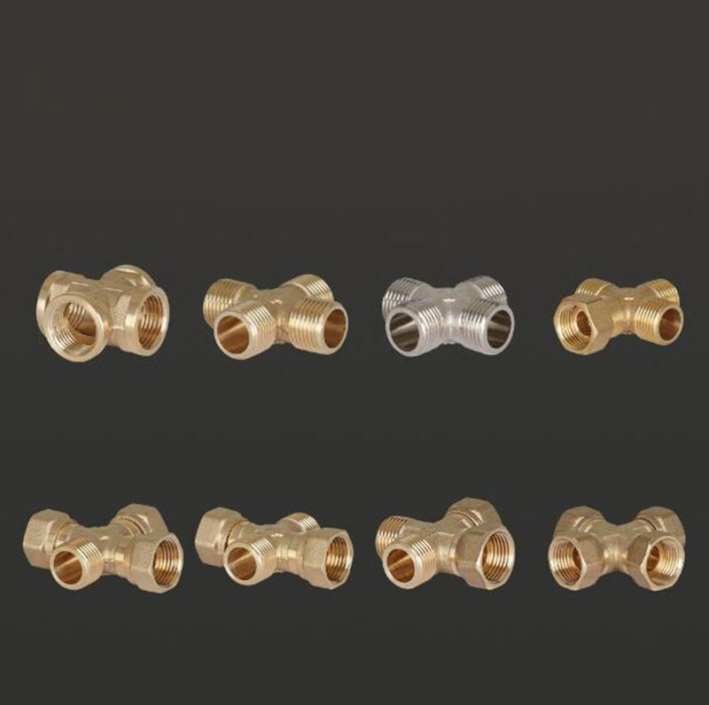 1/4″ 3/4″ Brass BSP Female Male Thread 4-Way Cross Equal Pipe Fitting Connectors