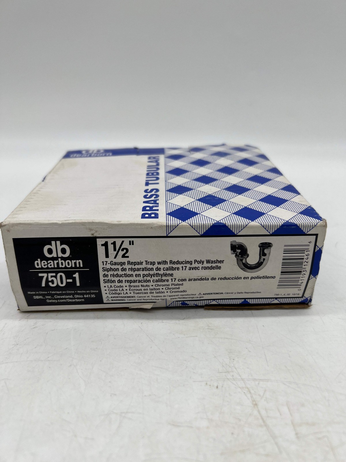 Dearborn 750-1 P-Trap w/ Reducing Poly Washer, 17-Gauge, Chrome *Lot of (3)* (Ne