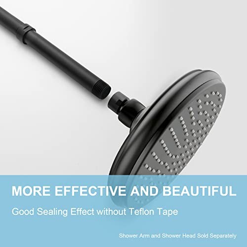 Shower Head Extension Arm Shower Arm Extension Shower Head Matte Black 10 in