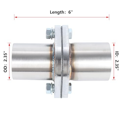 Exhaust Flange Repair Piping Kit 2.35″ ID to 2.35″ OD with Gasket and 2.5″ OD