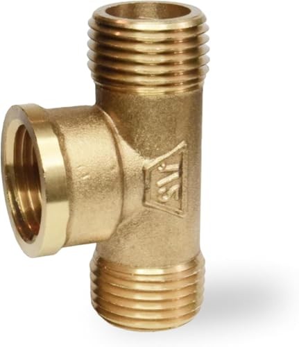 Brass Pipe Tee 1/2″ male x 1/2″ -2Pack 1/2″mnpt*1/2″fnpt*1/2 mnpt (Tee)