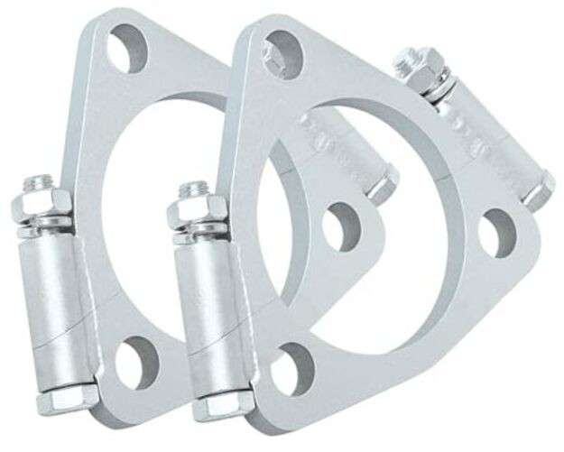 2.5 inch ID Triangle Exhaust Split Flange for 2.25 inch OD Flared Y Pipe, Pack