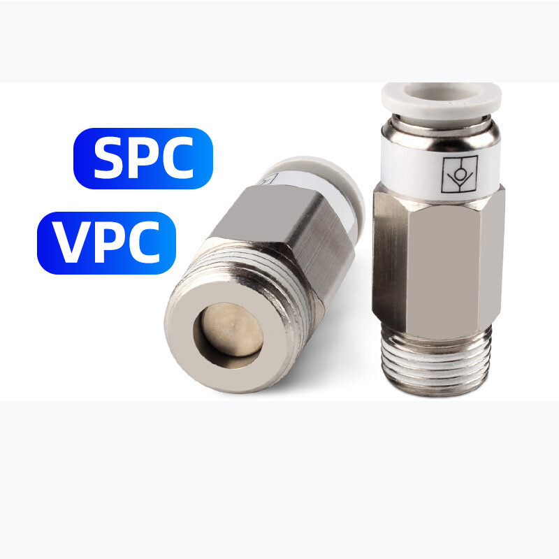 4-12mm Pneumatic Check Valve Non Return Valve Male Thread Metric Push In Fitting