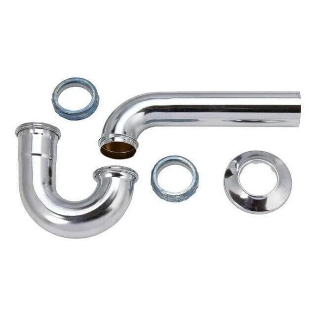 Ace 1-1/2 in. Dia. x 1-1/2 in. Dia. Slip To Slip Chrome Plated Brass P Trap