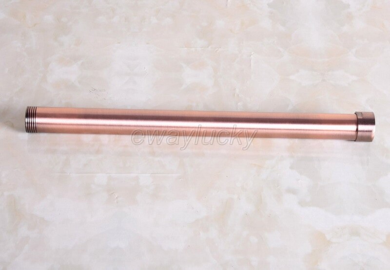 Antique Red Copper Extension Tube Pipe Rod For Rain Shower Faucet Set wba702