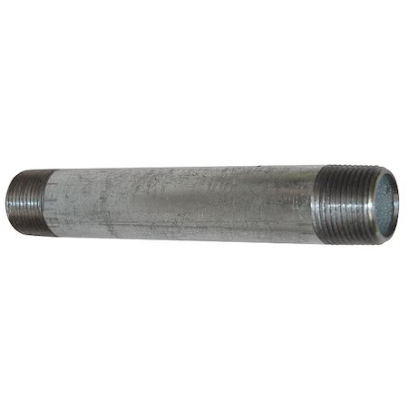 4″ Mnpt X 12″ Tbe Galvanized Steel Pipe Nipple Sch 40, 571-120