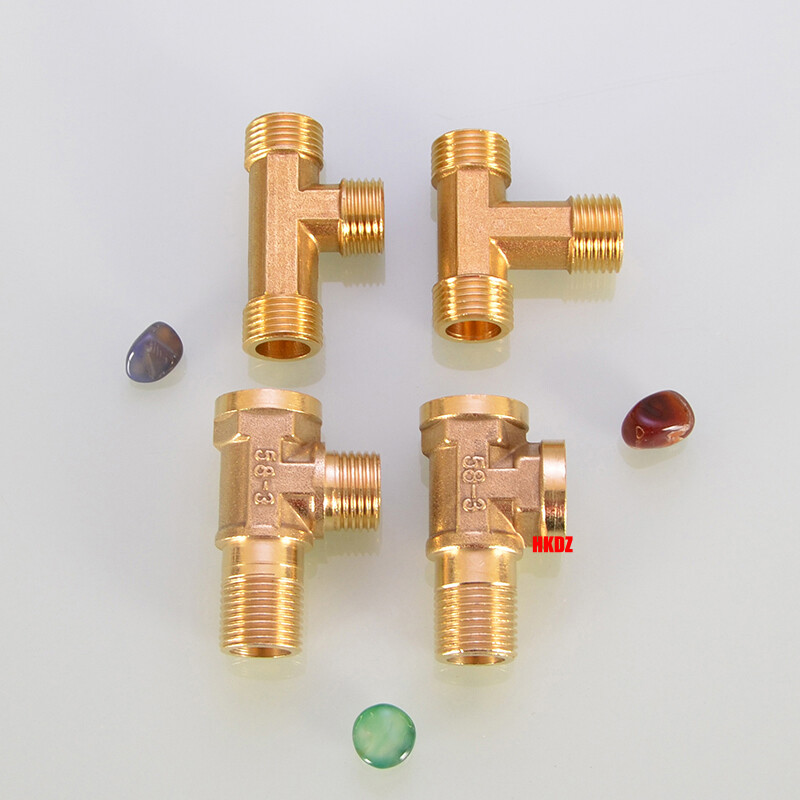 Brass BSP 1/2″ T-Shape Pipe Fittings Male/Female Thread Extension Tee Connector