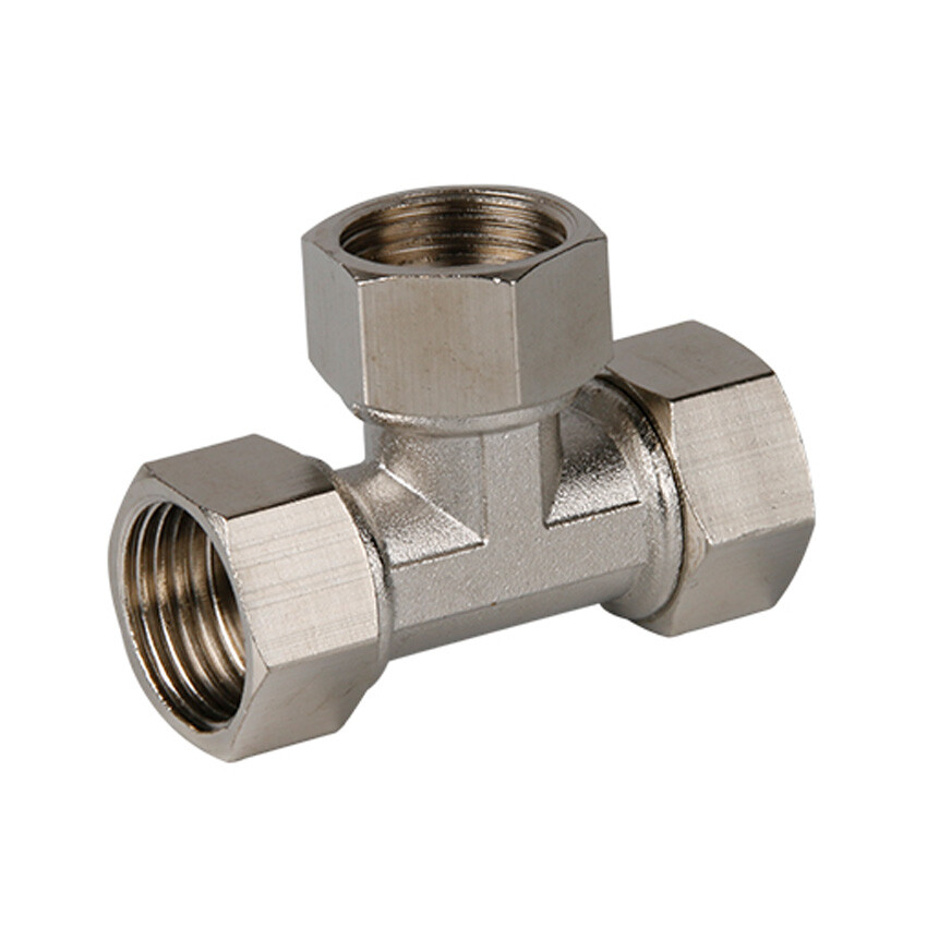 Brass BSPT 1/2″ Female/Male Thread Elbow 3-Way Pipe Fittings Coupling Connector