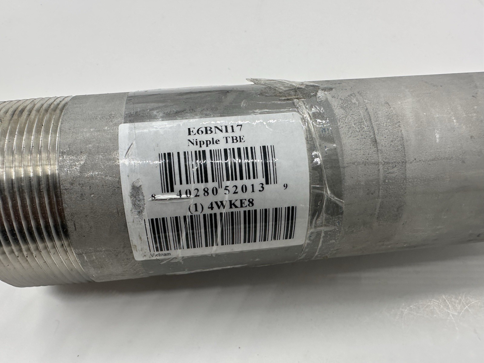 2″ Mnpt X 2 Ft. Tbe 316 Stainless Steel Pipe Sch 80, E6bni17, 4WKE8