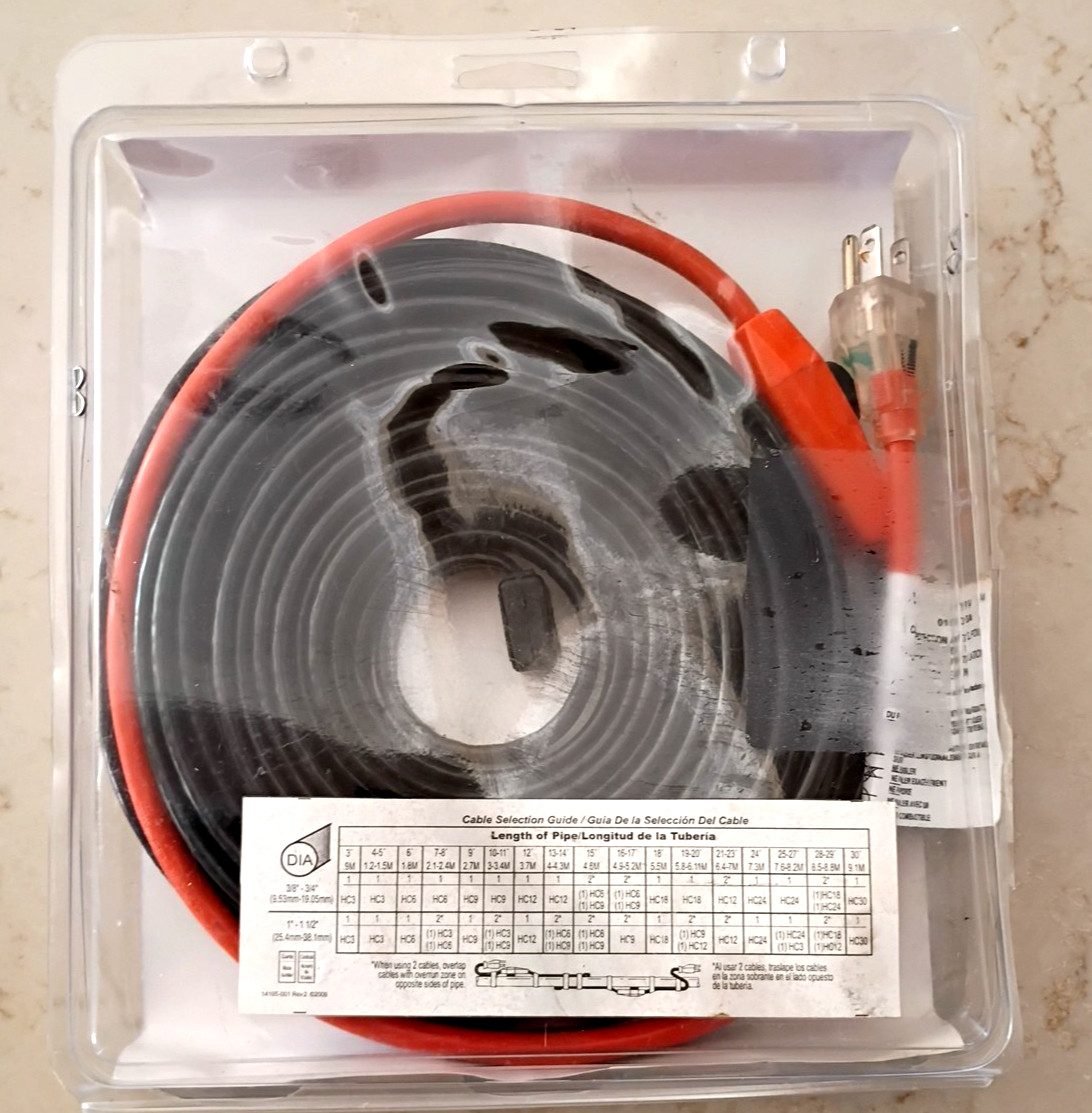 Frost King HC30A 30 ft. Water Pipe Automatic Electric Heat Cable Kit Accessory