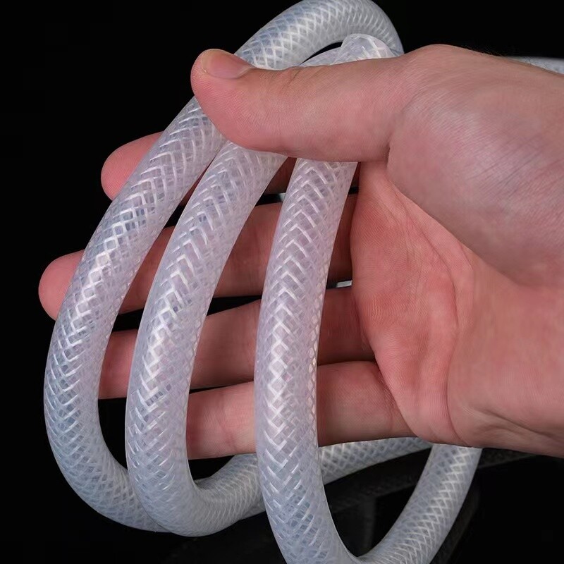 Silicone Braided Hose Food Grade ID 4mm-50mm Reinforced Tubing Vacuum Tube Pipe