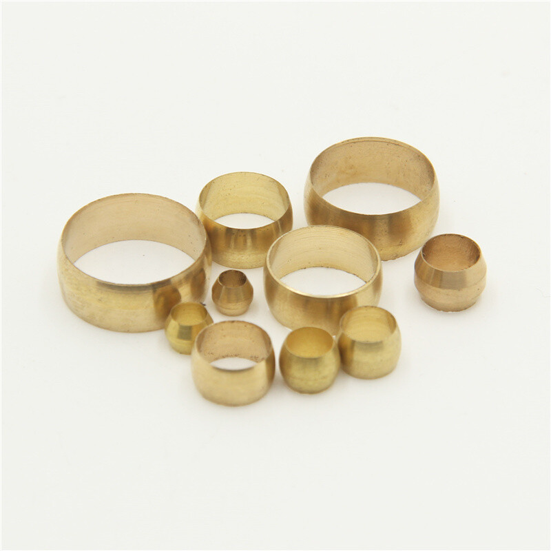Brass Compression Olive Barrel Plumbing Fitting Copper Pipe Gas Fuel Tube Olives