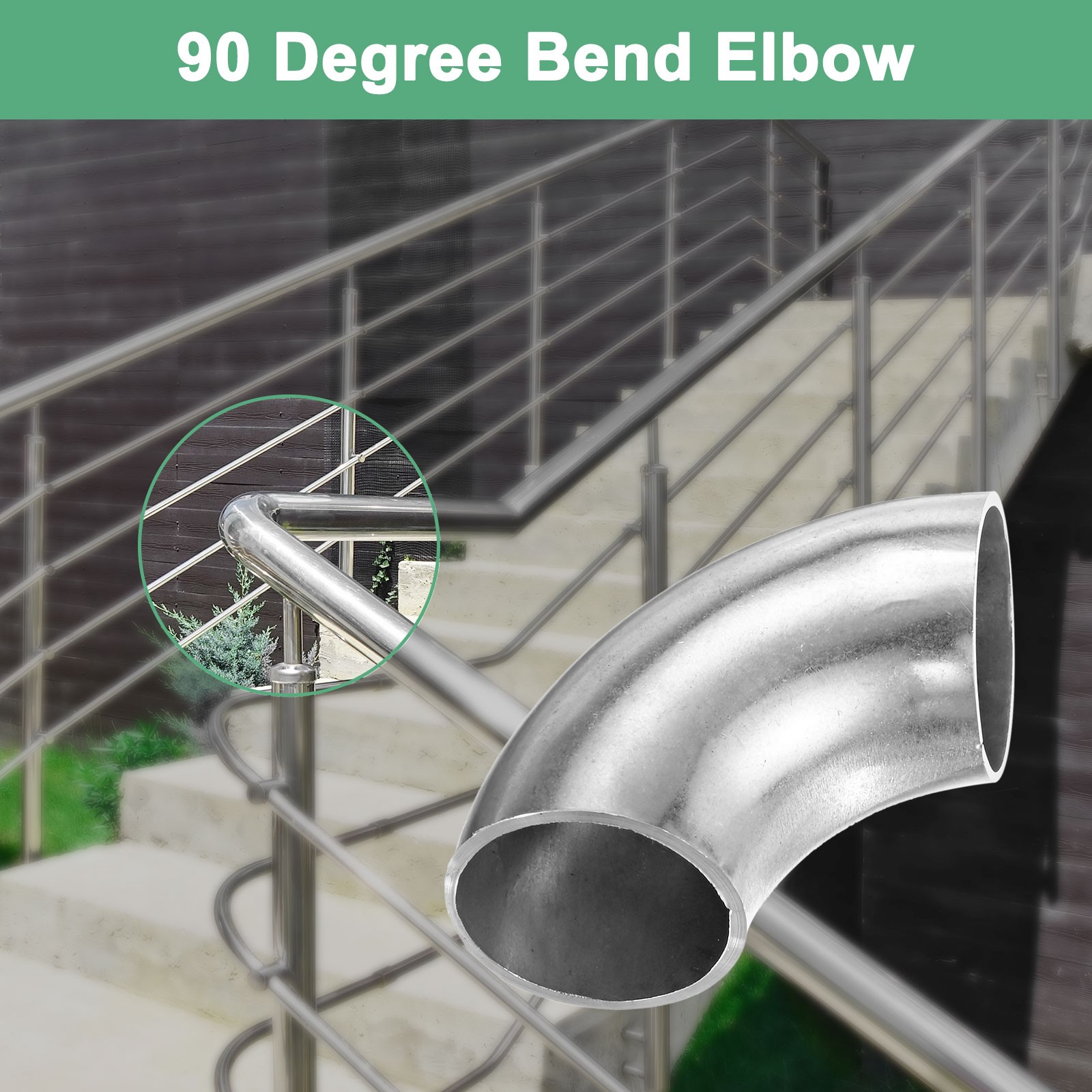 4-Pack OD 1.3 Inch 90 Degree Mandrel Bend Elbow, Thicken 1.5 mm Height 54 mm