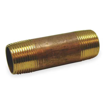 Zoro Select 461-035 1/4″ Mnpt X 3-1/2″ Tbe Red Brass Pipe Nipple Sch 40, 461-035