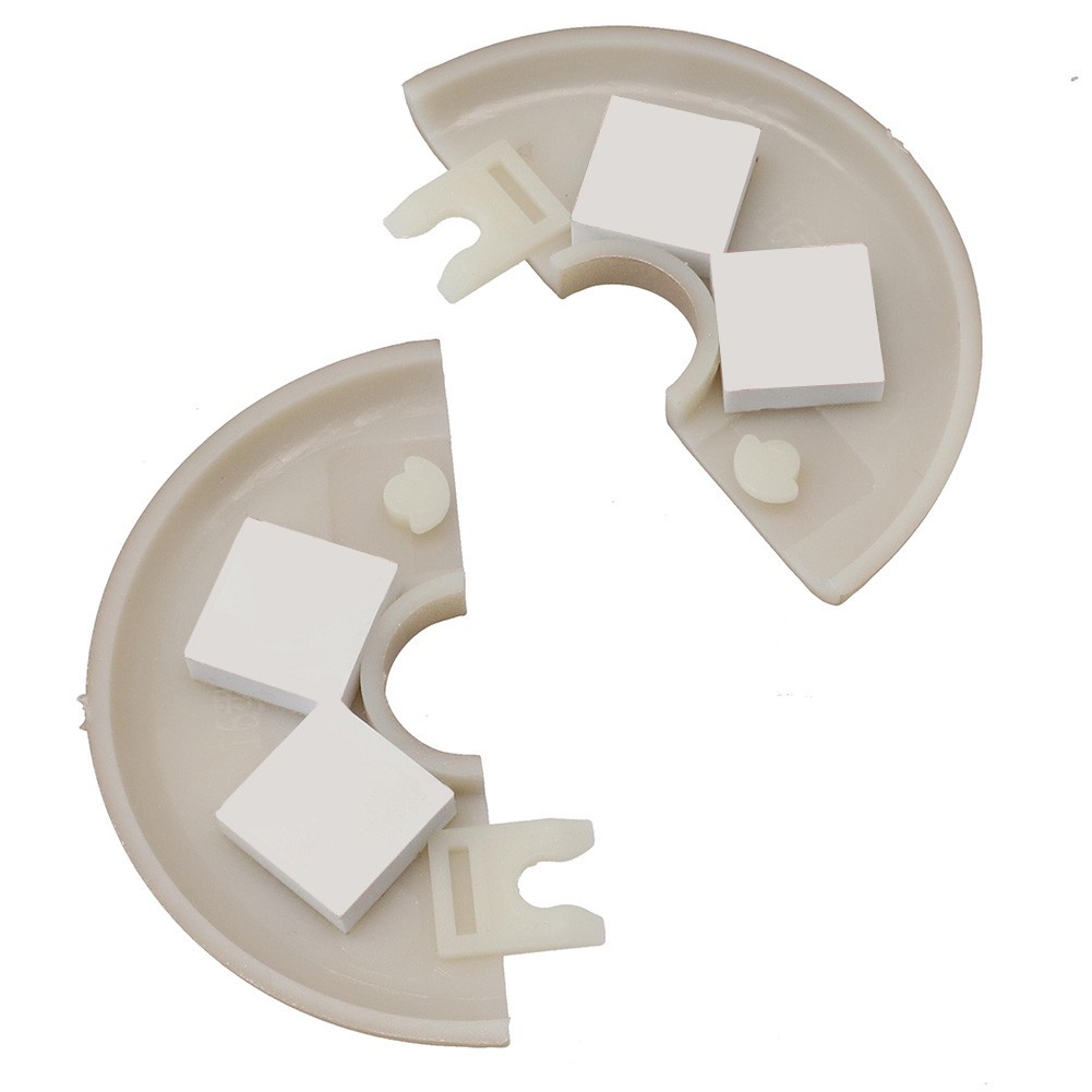 2Pcs Plastic Radiator Pipe Covers Collar White/Black/Silver/Gold Dia.15mm 70mm