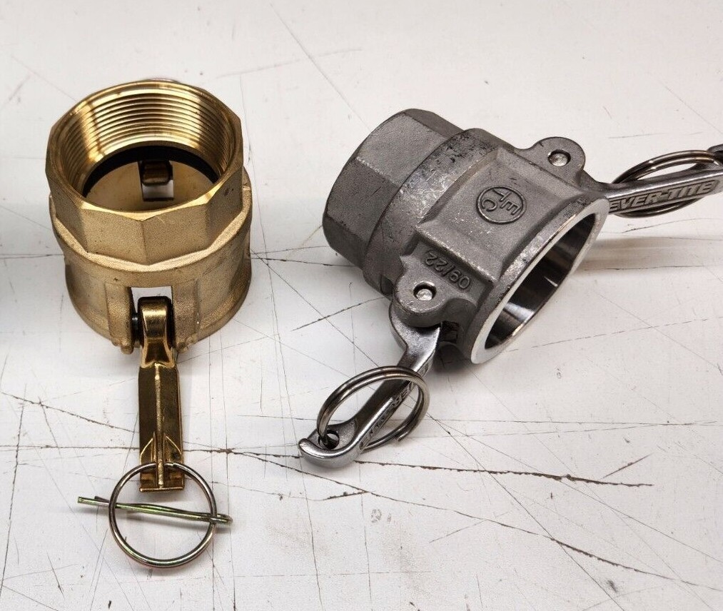 Various Sizes & Materials Type D Female NPT Threaded x Cam & Groove Coupler USA
