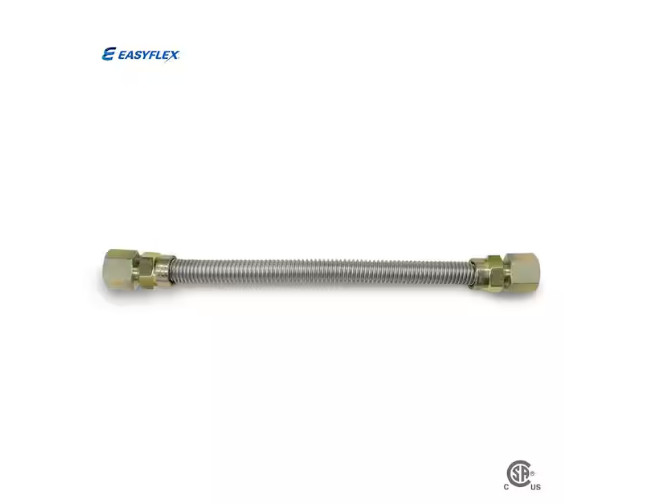 EasyFlex 1/2 in. FIP x 1/2 in. FIP x 48 in. Stainless Steel Gas Connector